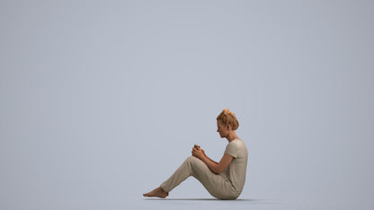 scanned 3D woman mix, photogrammetry people for Enscape and V-Ray, front view render