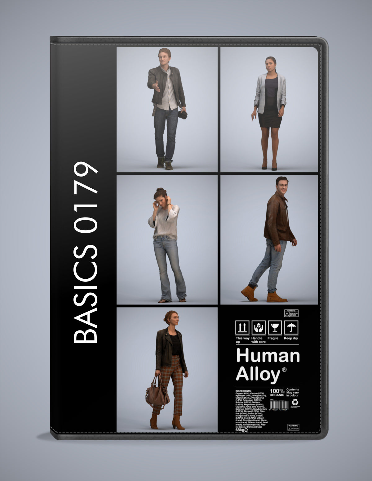 5 3D scanned people walking, photorealistic archviz pack for Enscape and SketchUp