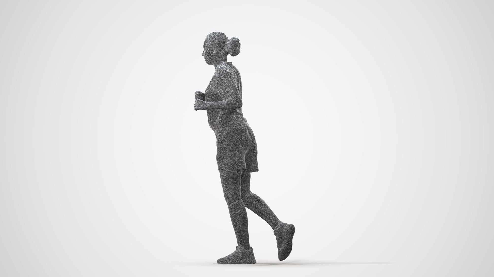 3D people model woman sport, scanned human for 3ds Max rendering, square thumbnail