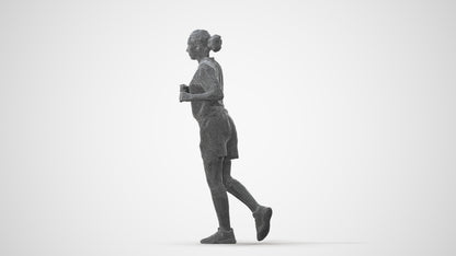 3D people model woman sport, scanned human for 3ds Max rendering, square thumbnail