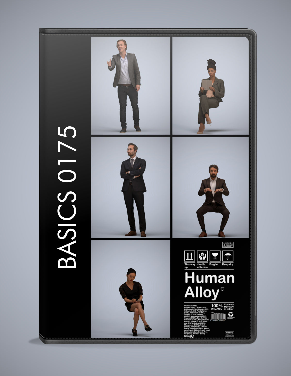realistic 3D humans business pack, 5 archviz people FBX OBJ for Blender