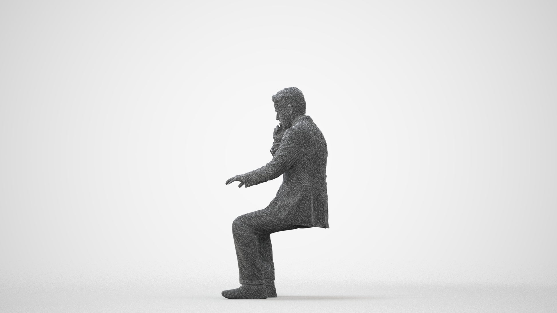 3D people model man business, scanned human for 3ds Max rendering, square thumbnail