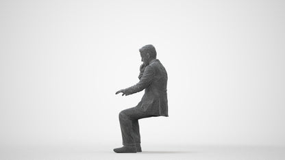 3D people model man business, scanned human for 3ds Max rendering, square thumbnail
