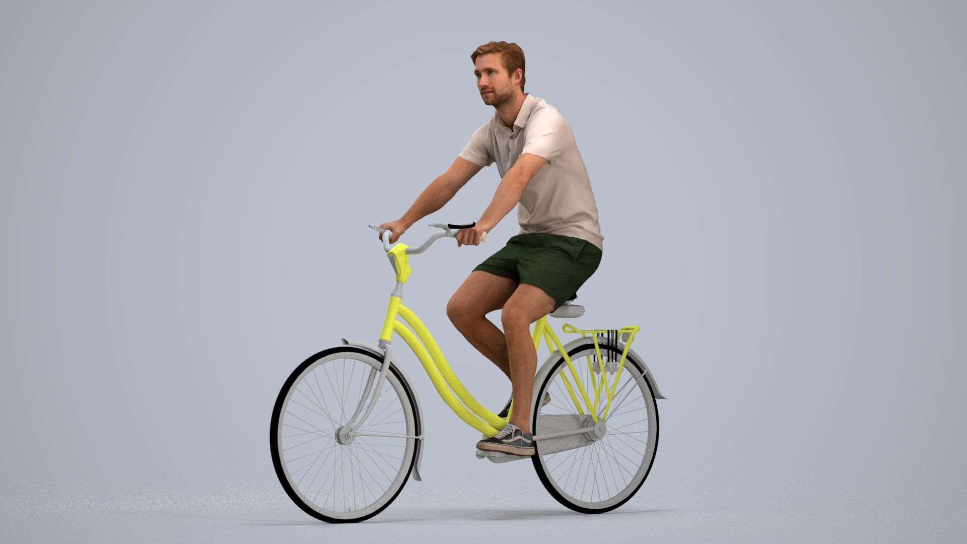 3D human model man casual mix, photogrammetry scanned person for archviz, standing pose render