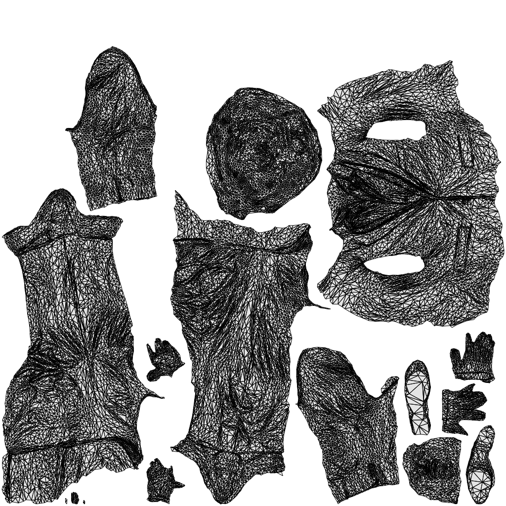 scanned 3D man business, photogrammetry people for Enscape and V-Ray, wireframe top-down view