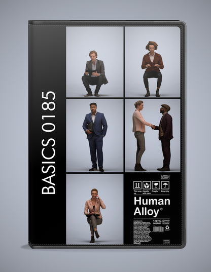 3D human models business bundle, 5 photogrammetry scanned people for archviz