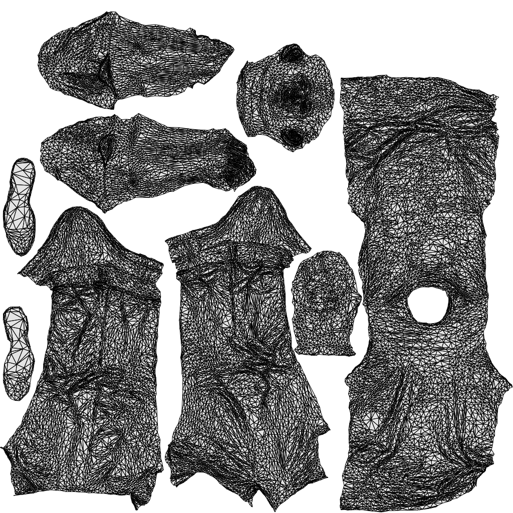 3D scanned man standing casual, photorealistic archviz people for Enscape and SketchUp, wireframe top-down view