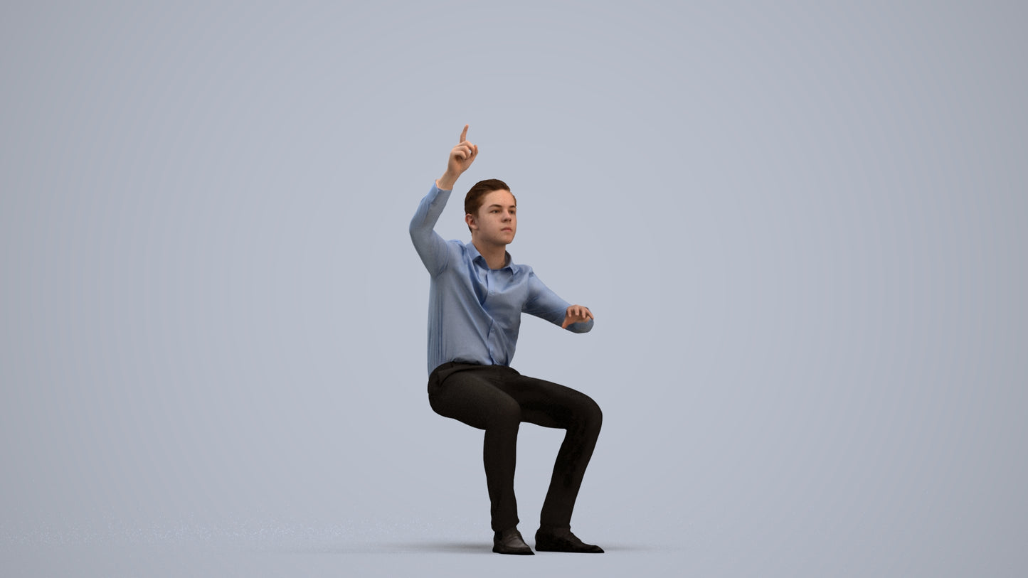 realistic 3D boy kids, scanned archviz people for Blender and 3ds Max, standing pose render