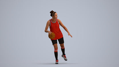 realistic 3D people woman sport, render-ready for V-Ray and Corona, FBX OBJ, standing pose render