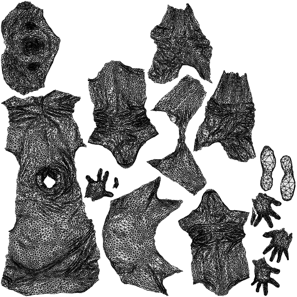 realistic 3D man casual sitting, scanned archviz people for Blender and 3ds Max, wireframe top-down view