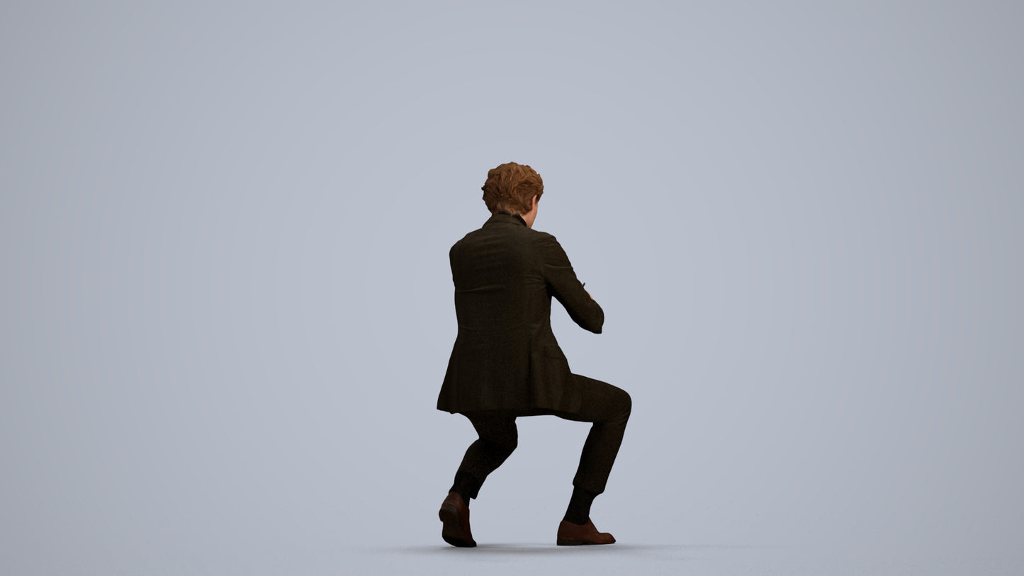 realistic 3D people man business, render-ready for V-Ray and Corona, FBX OBJ, front view render