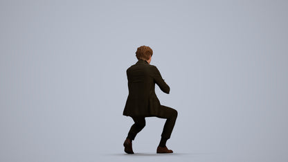 realistic 3D people man business, render-ready for V-Ray and Corona, FBX OBJ, front view render