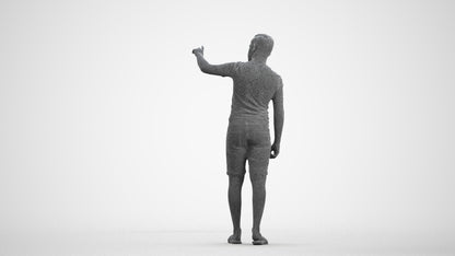 3D scanned boy kids casual, photorealistic archviz people for Enscape and SketchUp, wireframe front view