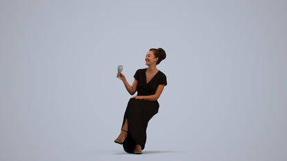 scanned 3D woman formal formalaffairs, photogrammetry people for Enscape and V-Ray, standing pose render