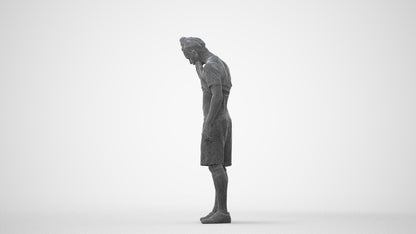 3D human model man sport, photogrammetry scanned person for archviz, square thumbnail