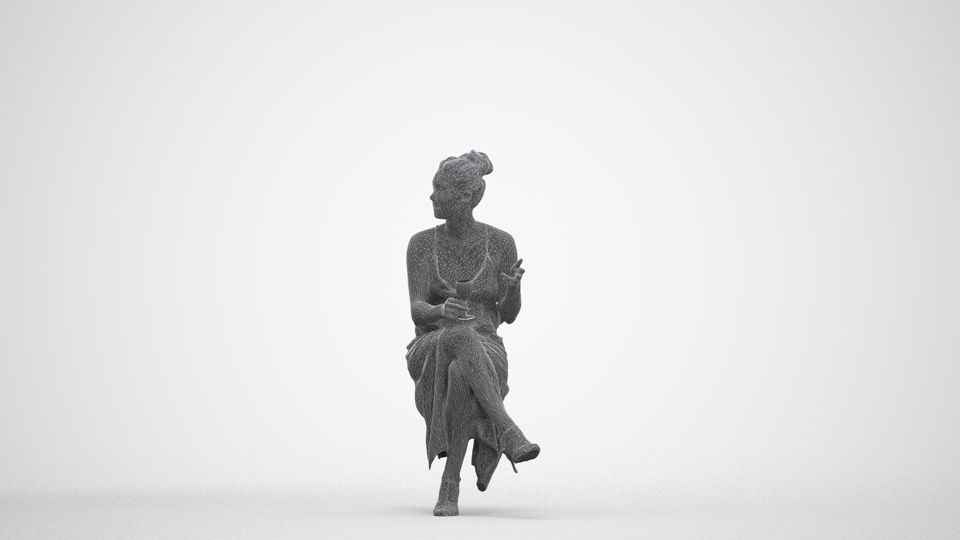 3D scanned woman formalaffairs formal, photorealistic archviz people for Enscape and SketchUp