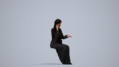 3D people model woman business, scanned human for 3ds Max rendering, side view render