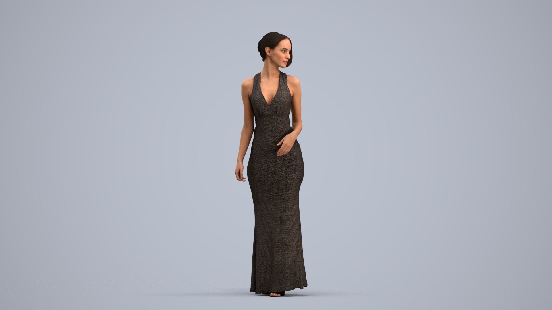 realistic 3D people woman formal formalaffairs, render-ready for V-Ray and Corona, FBX OBJ, standing pose render