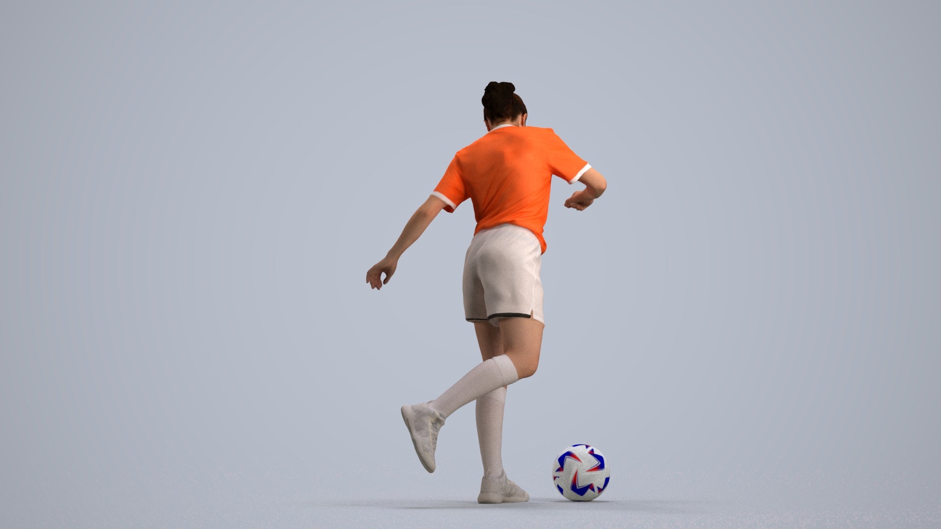 realistic 3D people woman sport, render-ready for V-Ray and Corona, FBX OBJ, front view render