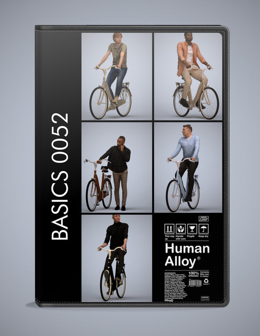 3D people models cycling bundle, 5 scanned humans for 3ds Max rendering