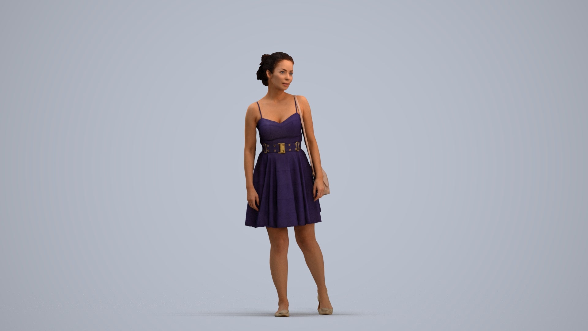 photogrammetry 3D woman formal formalaffairs, realistic human model archviz FBX, standing pose render