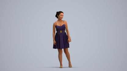 photogrammetry 3D woman formal formalaffairs, realistic human model archviz FBX, standing pose render