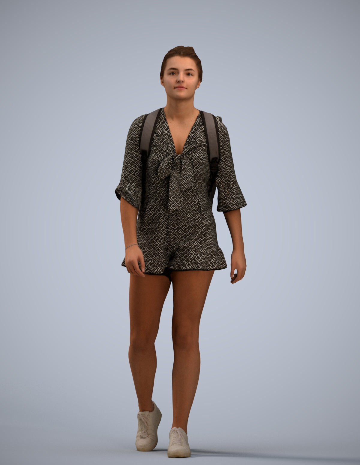 realistic 3D people girl casual kids, render-ready for V-Ray and Corona, FBX OBJ