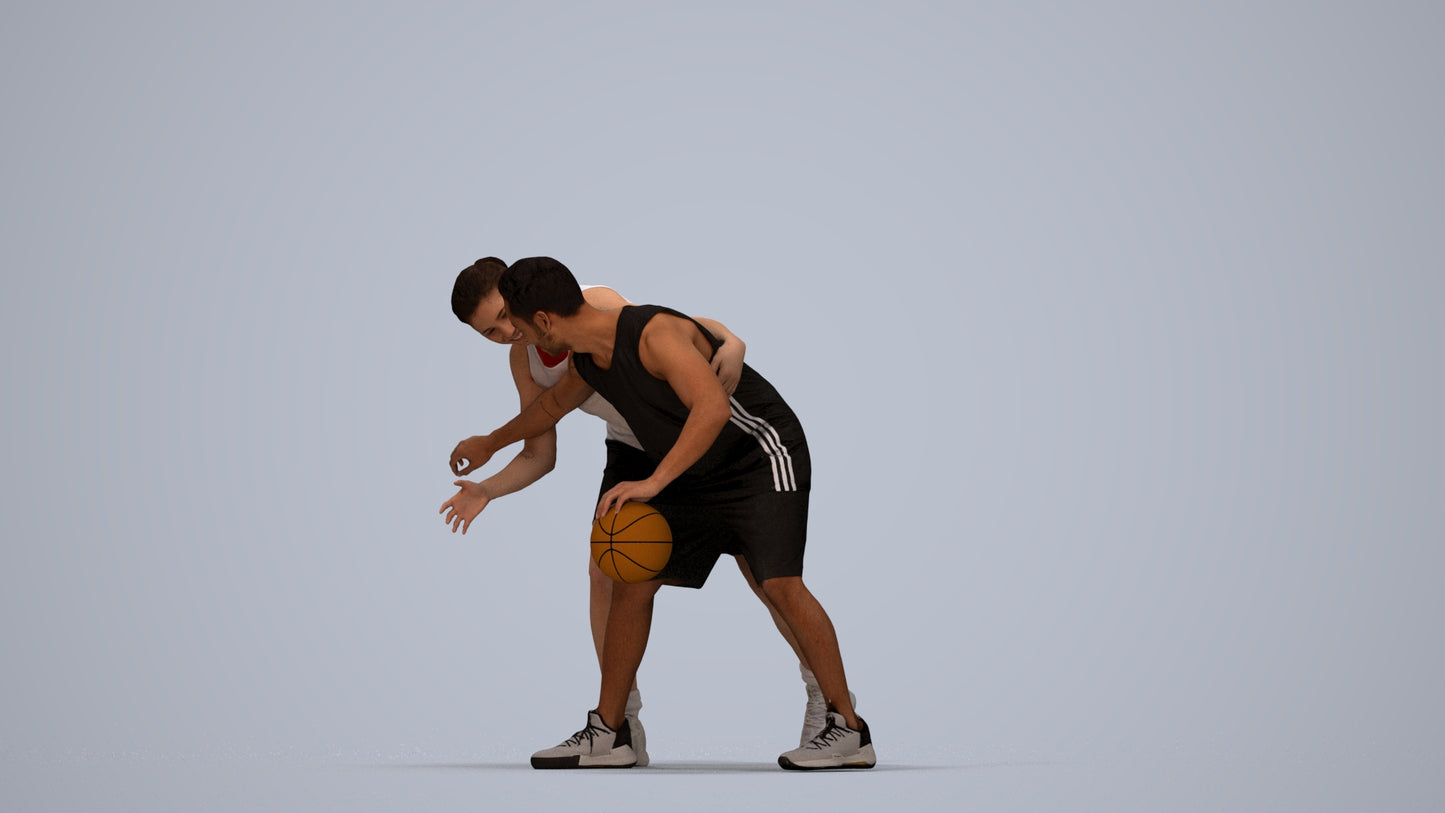 3D scanned man sport, photorealistic archviz people for Enscape and SketchUp, top-down view render