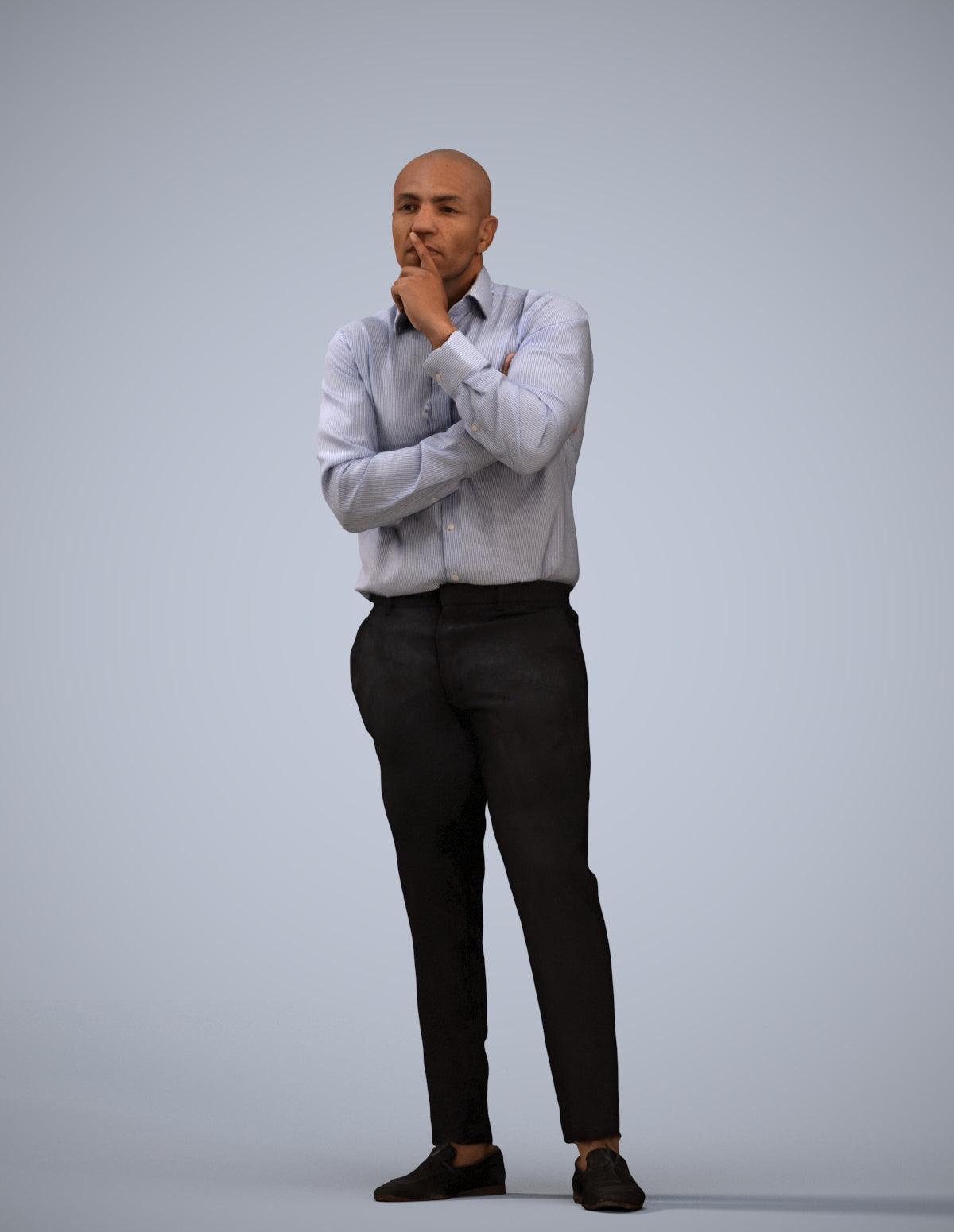 3D people model man business, scanned human for 3ds Max rendering
