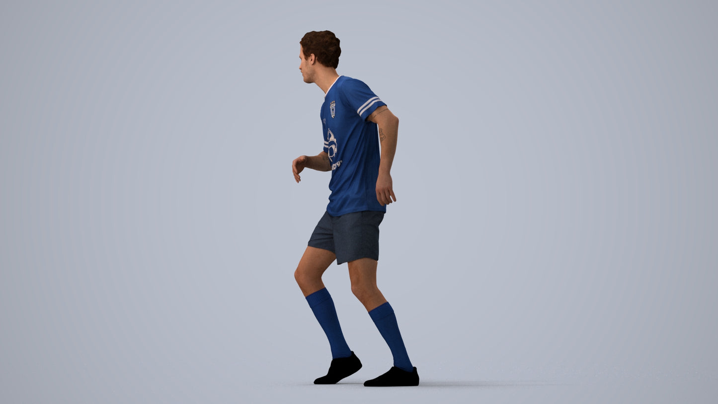 realistic 3D people man sport, render-ready for V-Ray and Corona, FBX OBJ, three-quarter view render
