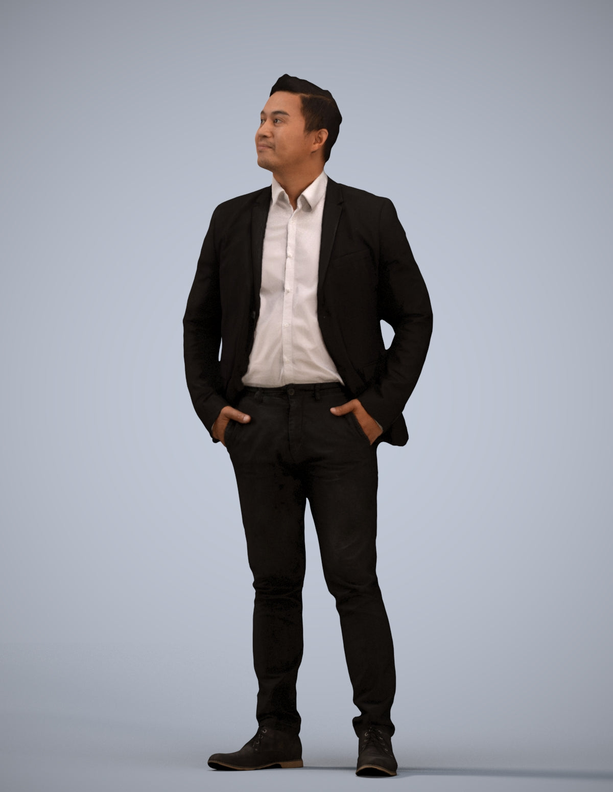 3D scanned man business, photorealistic archviz people for Enscape and SketchUp