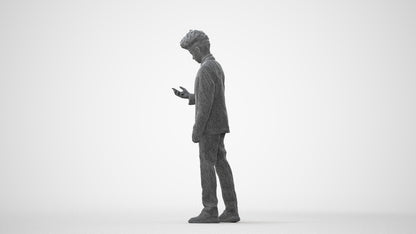3D human model boy kids, photogrammetry scanned person for archviz, square thumbnail