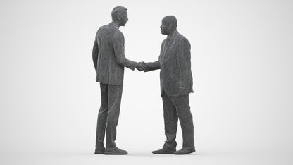 scanned 3D man business, photogrammetry people for Enscape and V-Ray, three-quarter front view render