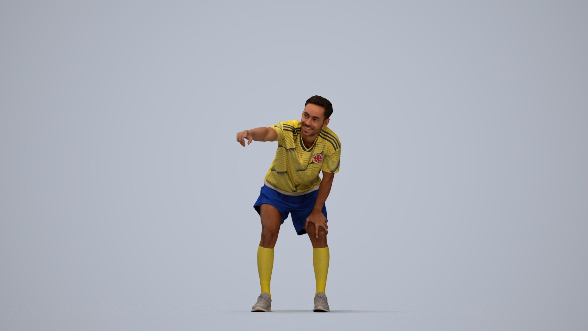 realistic 3D human man sport, archviz people FBX OBJ for Blender, top-down view render