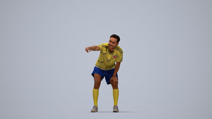 realistic 3D human man sport, archviz people FBX OBJ for Blender, top-down view render