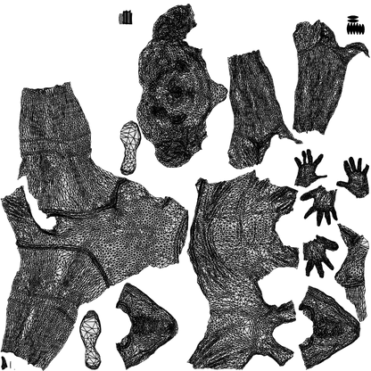 scanned 3D woman sport, photogrammetry people for Enscape and V-Ray, wireframe top-down view