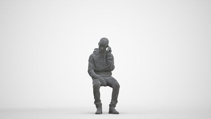 realistic 3D boy casual kids, scanned archviz people for Blender and 3ds Max, three-quarter front view render
