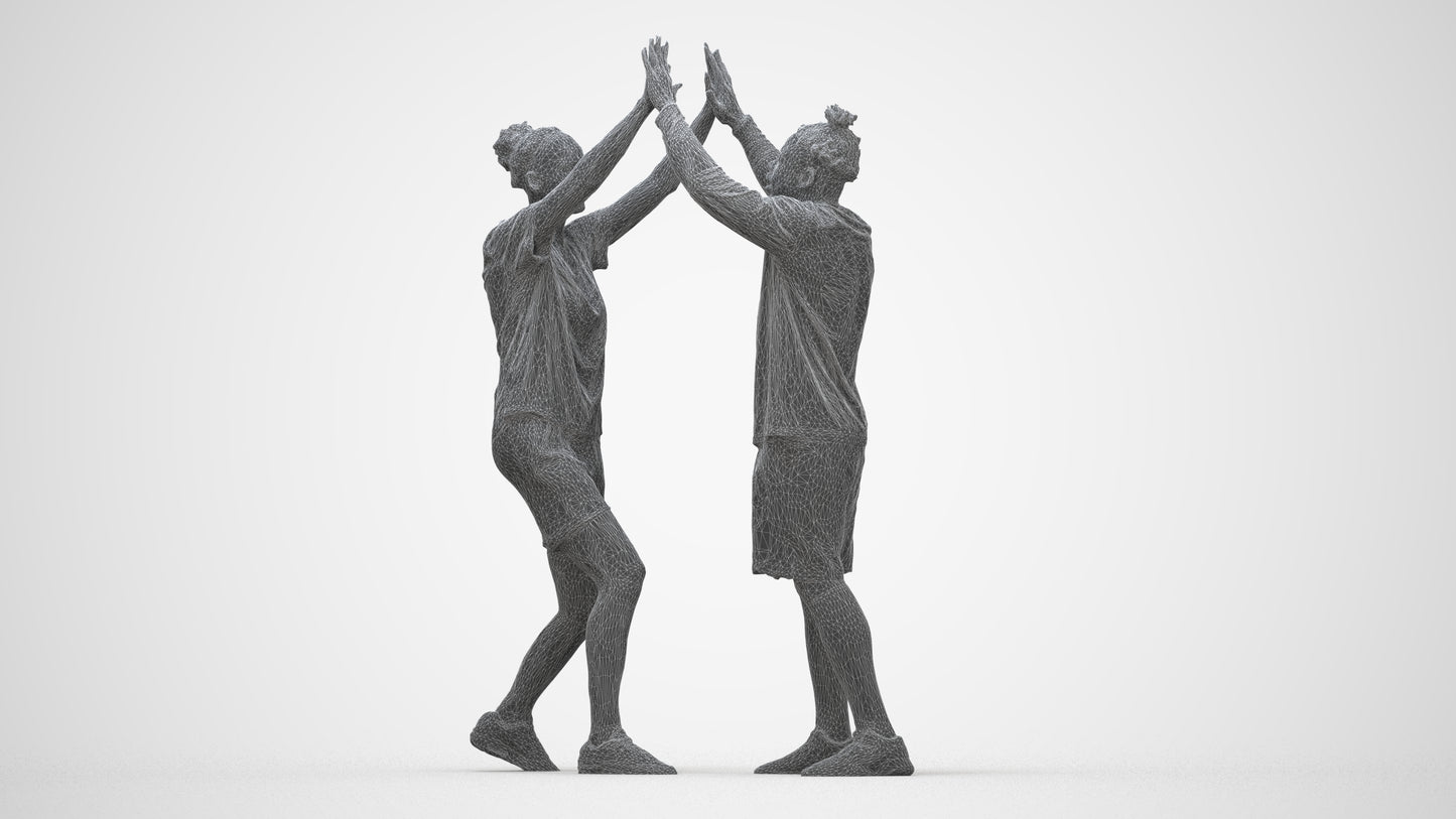 realistic 3D human woman sport, archviz people FBX OBJ for Blender, wireframe back view