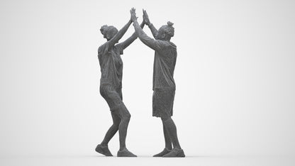 realistic 3D human woman sport, archviz people FBX OBJ for Blender, wireframe back view