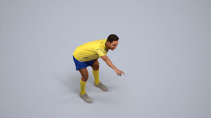 realistic 3D human man sport, archviz people FBX OBJ for Blender, back view render