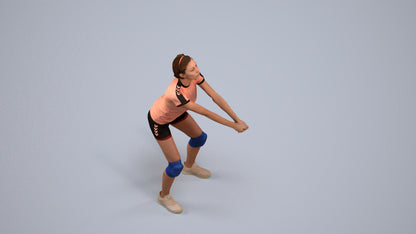 scanned 3D woman sport, photogrammetry people for Enscape and V-Ray, back view render