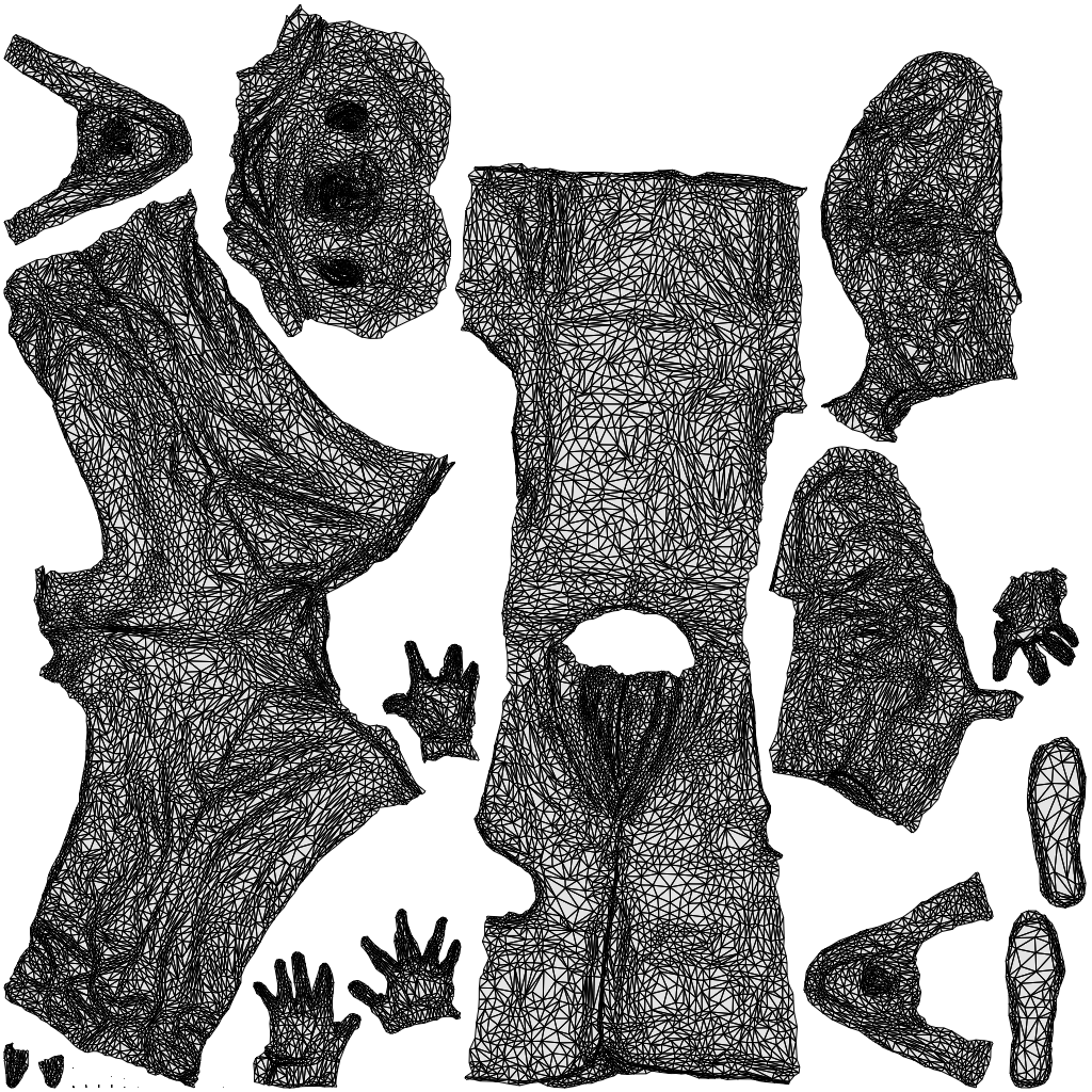 3D scanned man standing formal, photorealistic archviz people for Enscape and SketchUp, wireframe top-down view