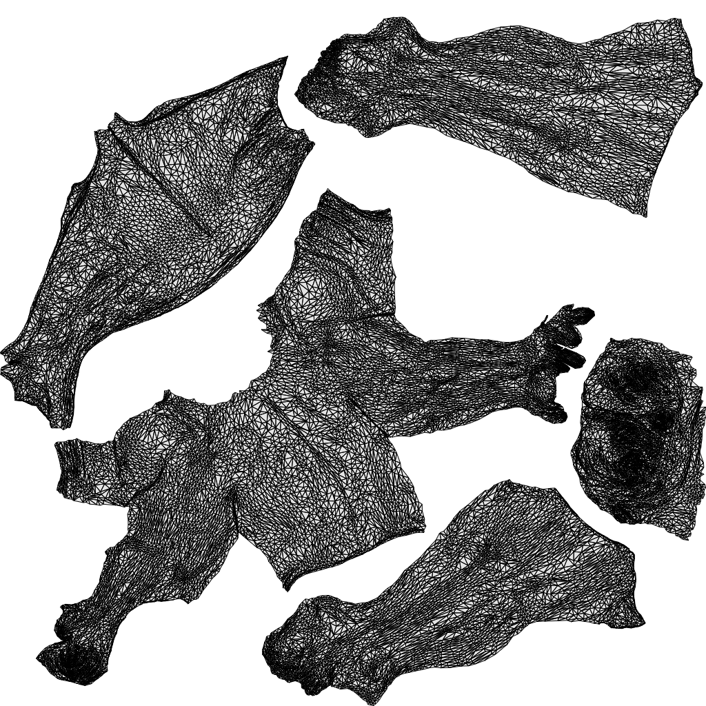 3D people model man pool, scanned human for 3ds Max rendering, wireframe top-down view
