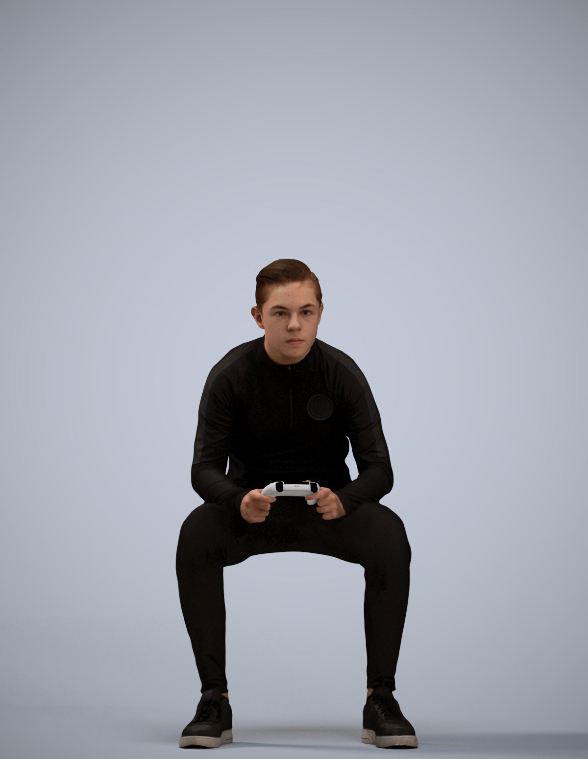 3D human model boy casual kids, photogrammetry scanned person for archviz