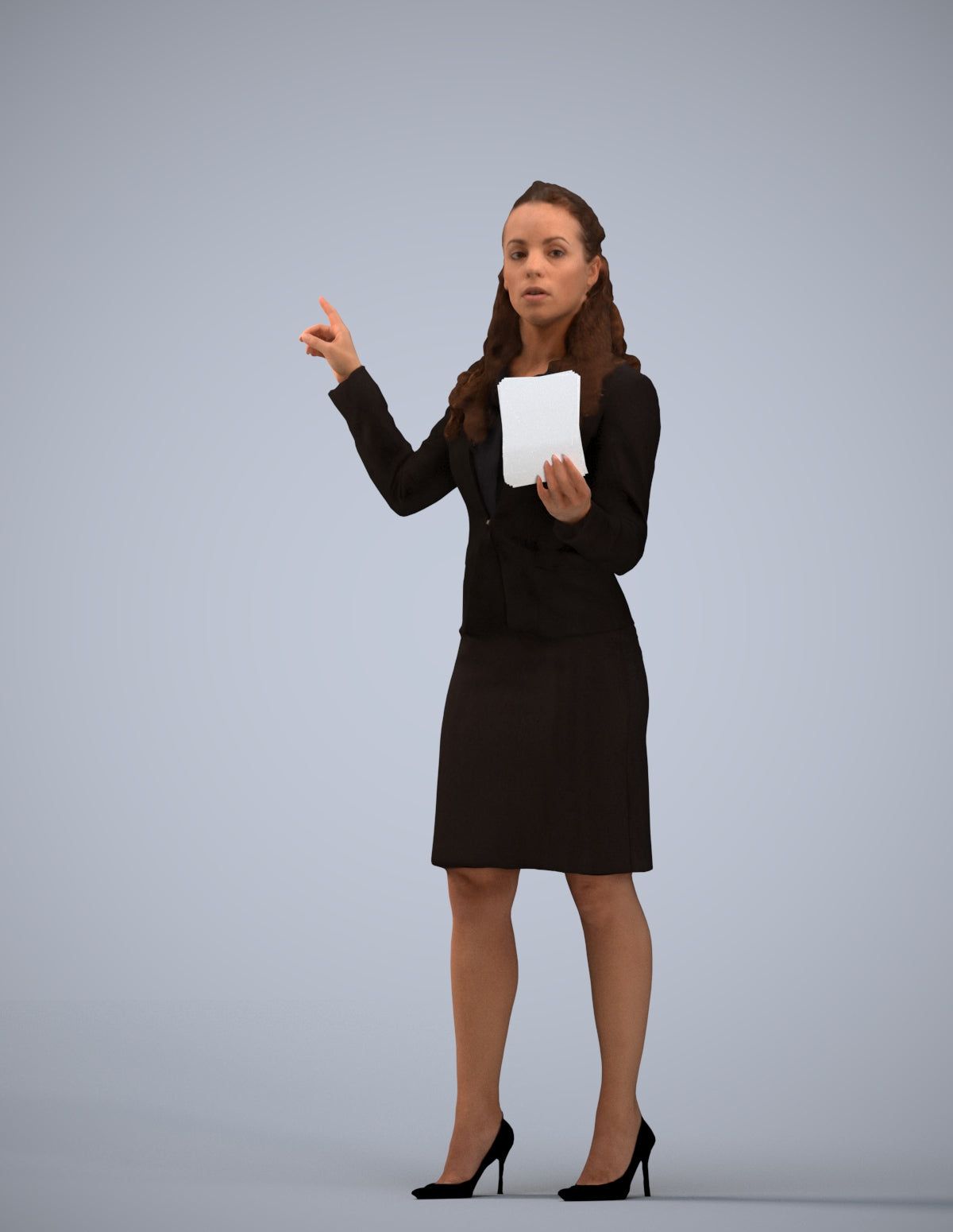 3D people model woman business, scanned human for 3ds Max rendering