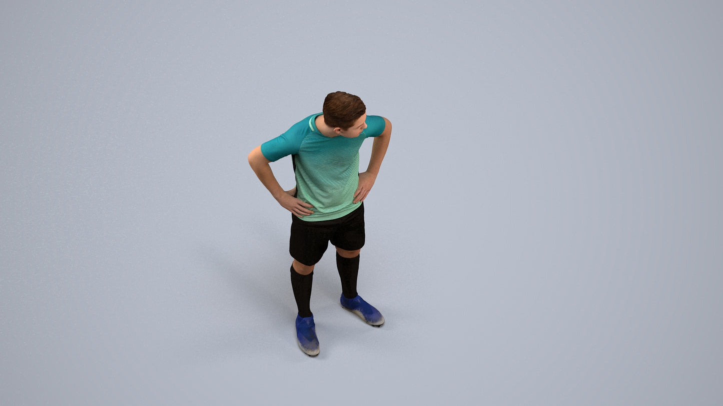3D scanned man sport, photorealistic archviz people for Enscape and SketchUp, back view render