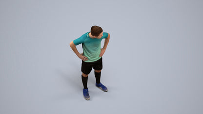 3D scanned man sport, photorealistic archviz people for Enscape and SketchUp, back view render