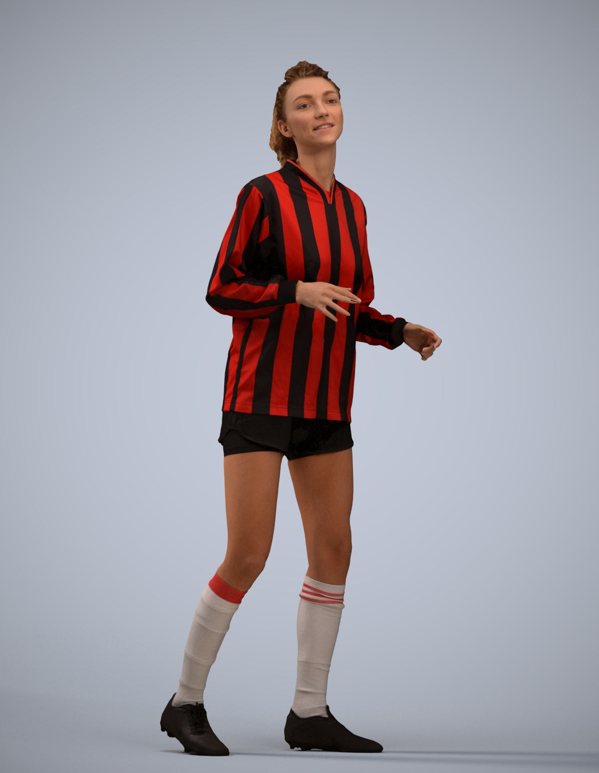 realistic 3D human woman sport, archviz people FBX OBJ for Blender