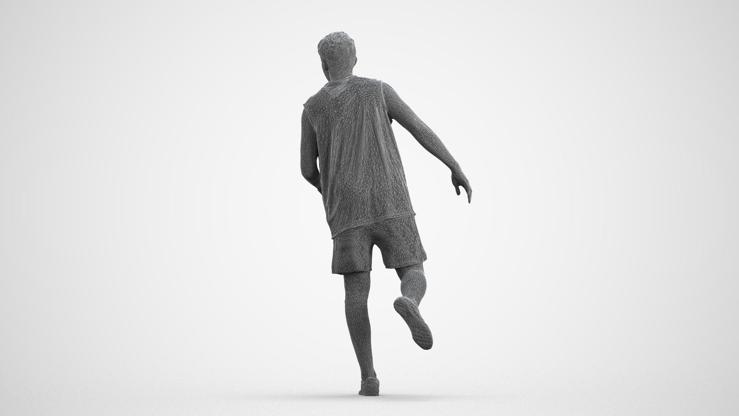 realistic 3D people man sport, render-ready for V-Ray and Corona, FBX OBJ, wireframe front view