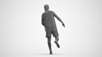 realistic 3D people man sport, render-ready for V-Ray and Corona, FBX OBJ, wireframe front view
